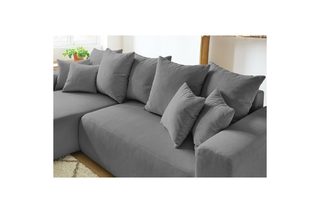 Reversible convertible corner sofa with storage ENVY corduroy - BOBOCHIC - The Bradery