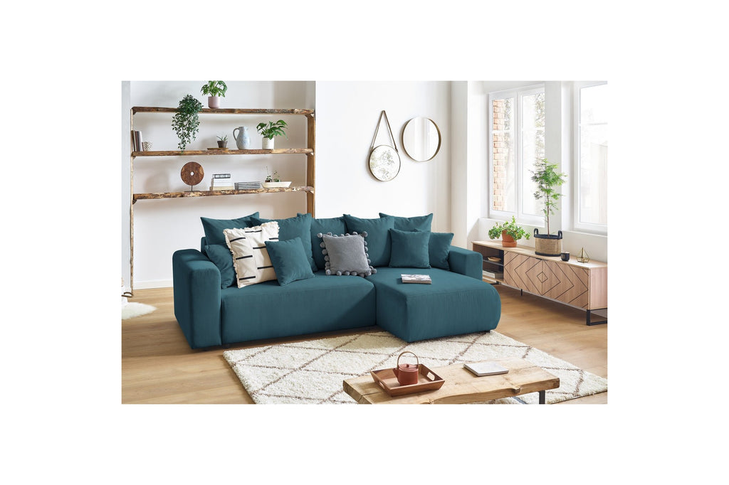 Reversible corner sofa bed with storage ENVY corduroy - BOBOCHIC - The Bradery