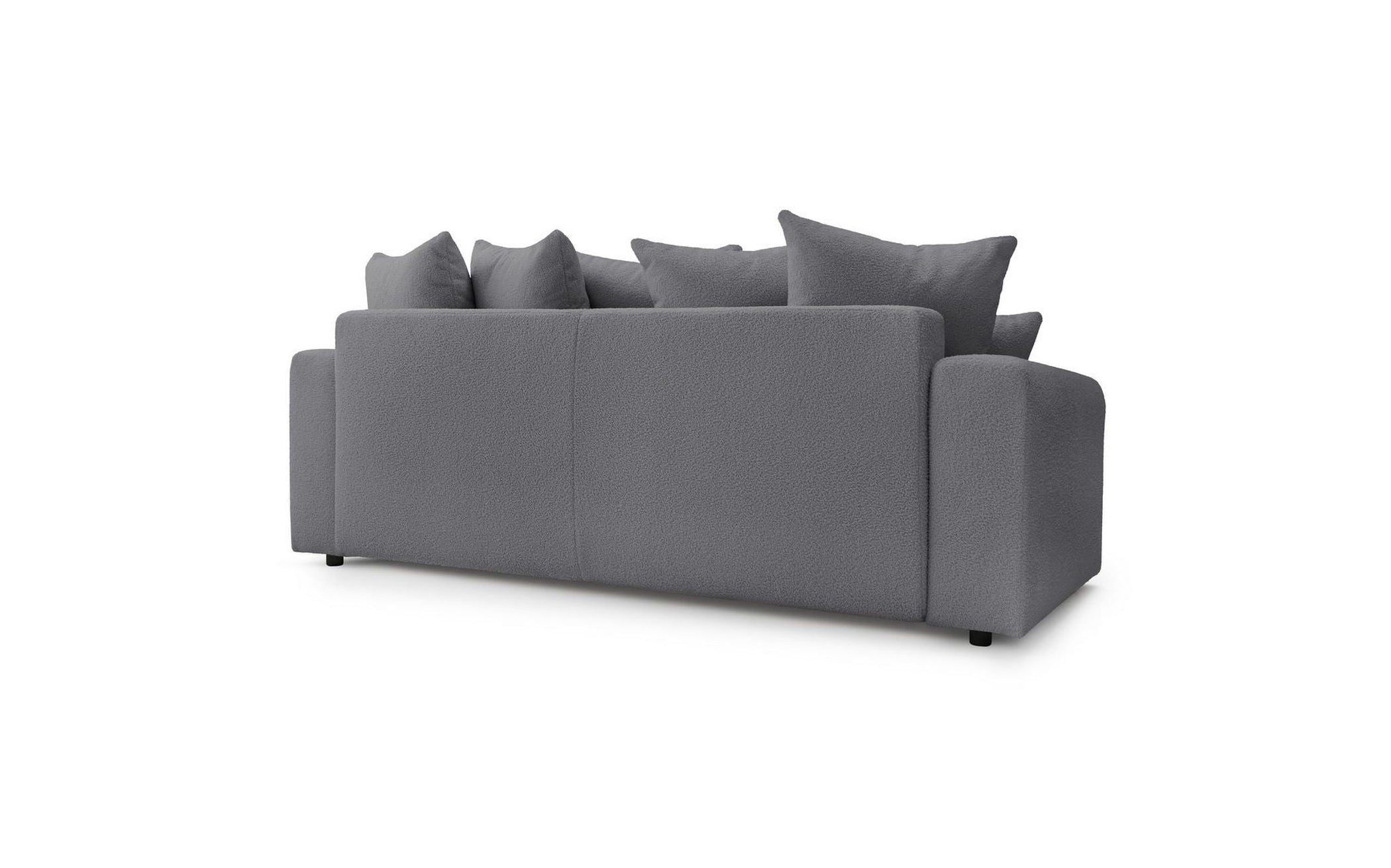 Straight convertible sofa bed with storage ENVY in soft bouclé fabric - BOBOCHIC - The Bradery