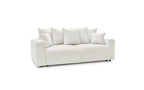 Soft bouclé fabric ENVY straight sofa bed with storage - BOBOCHIC - The Bradery
