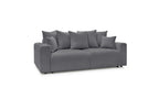 Straight convertible sofa bed with storage ENVY in soft bouclé fabric - BOBOCHIC - The Bradery