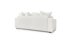 ENVY straight sofa bed with storage in soft bouclé fabric - BOBOCHIC - The Bradery
