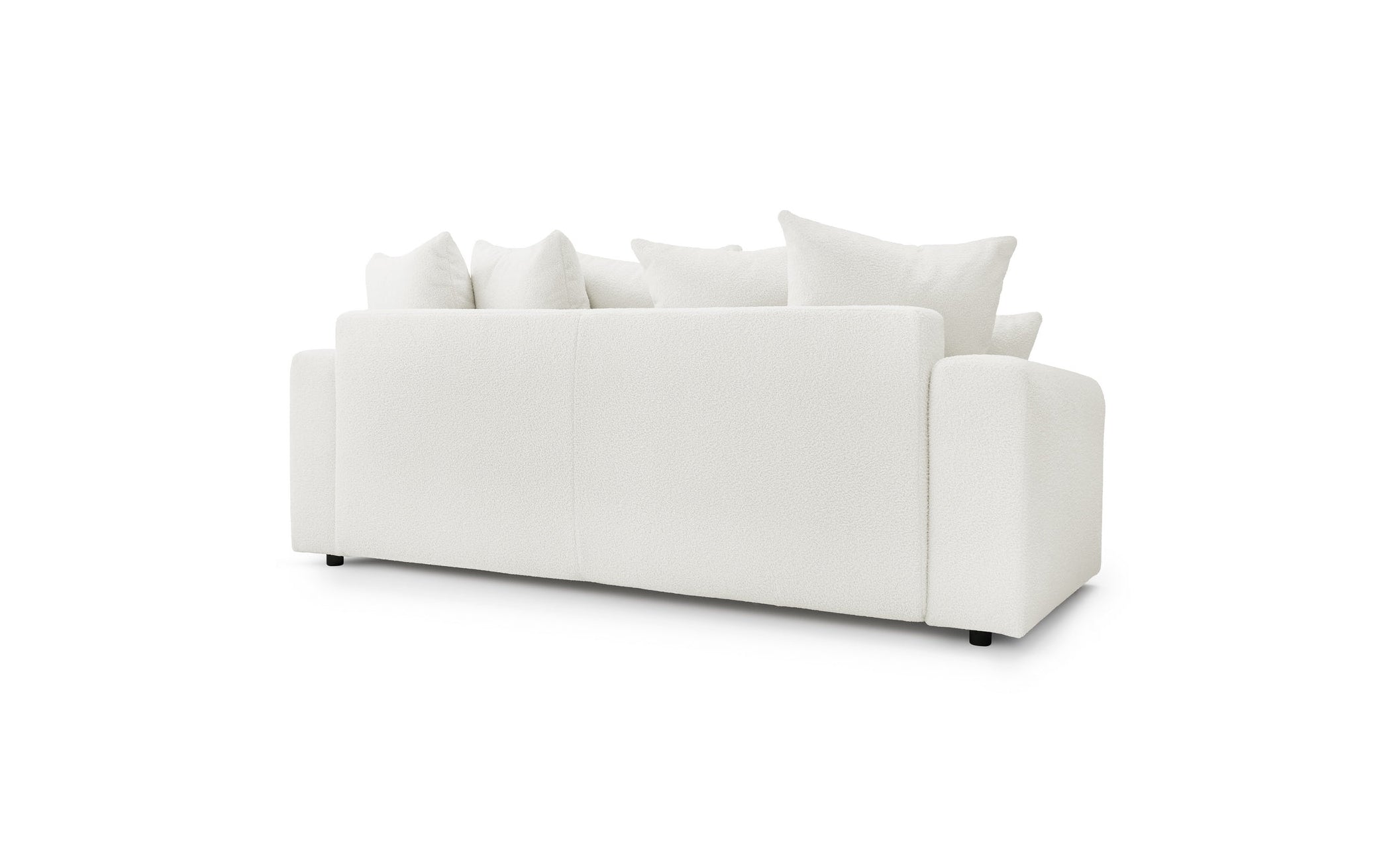ENVY straight sofa bed with storage in soft bouclé fabric - BOBOCHIC - The Bradery