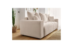Soft bouclé fabric ENVY straight sofa bed with storage - BOBOCHIC - The Bradery