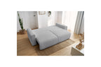 Straight convertible sofa bed with storage ENVY in soft bouclé fabric - BOBOCHIC - The Bradery