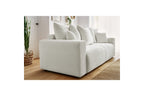 ENVY straight sofa bed with storage in soft bouclé fabric - BOBOCHIC - The Bradery