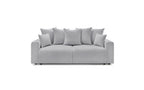 Straight convertible sofa bed with storage ENVY in soft bouclé fabric - BOBOCHIC - The Bradery