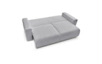 Straight convertible sofa bed with storage ENVY in soft bouclé fabric - BOBOCHIC - The Bradery