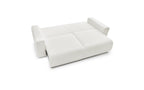 ENVY straight sofa bed with storage in soft bouclé fabric - BOBOCHIC - The Bradery