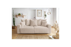 Soft bouclé fabric ENVY straight sofa bed with storage - BOBOCHIC - The Bradery