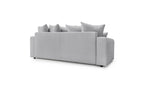 Straight convertible sofa bed with storage ENVY in soft bouclé fabric - BOBOCHIC - The Bradery