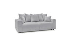 Straight convertible sofa bed with storage ENVY in soft bouclé fabric - BOBOCHIC - The Bradery