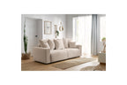 ENVY straight sofa bed with storage in soft bouclé fabric - BOBOCHIC - The Bradery