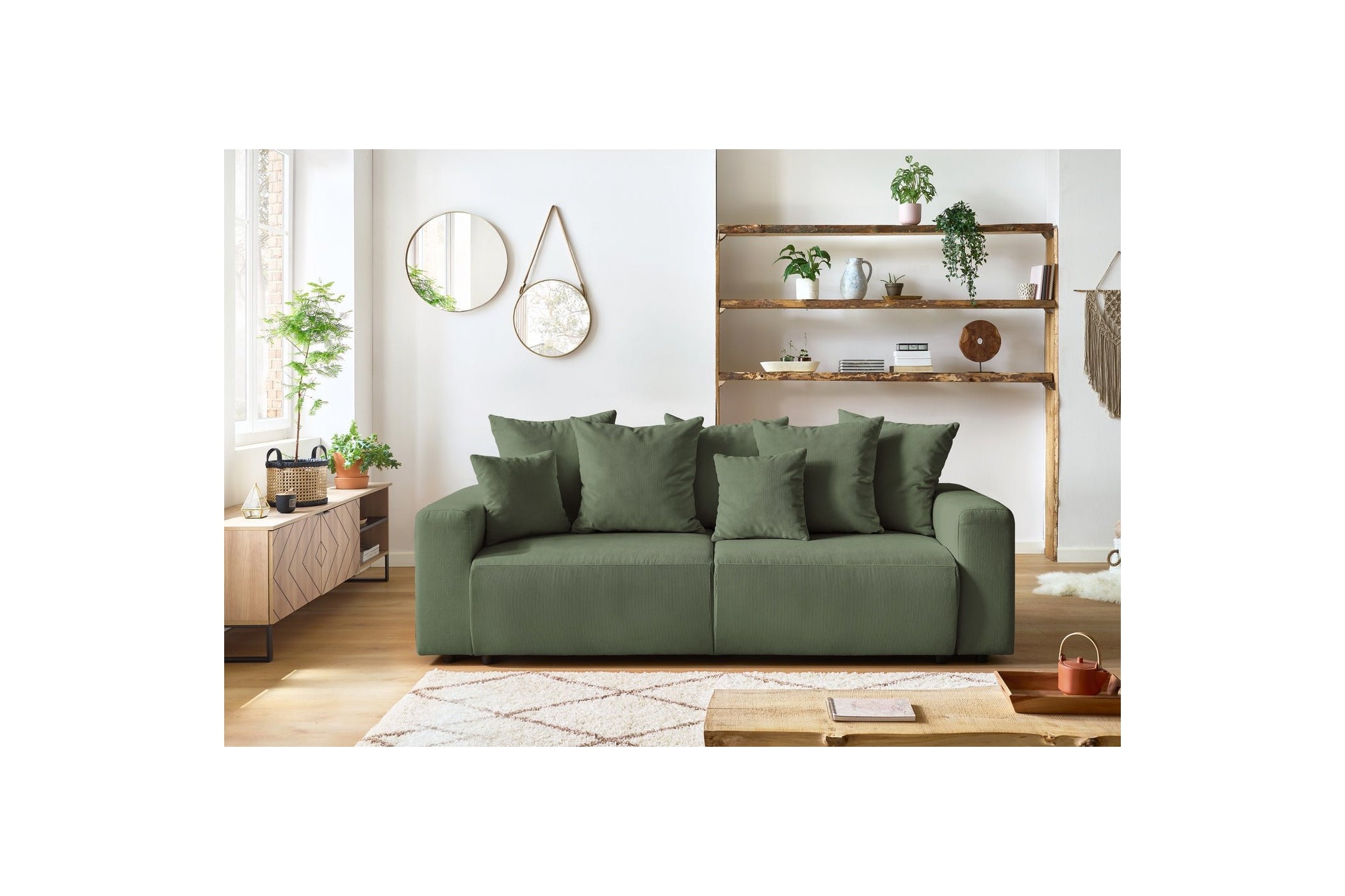 ENVY straight convertible sofa bed with storage in corduroy - BOBOCHIC - The Bradery