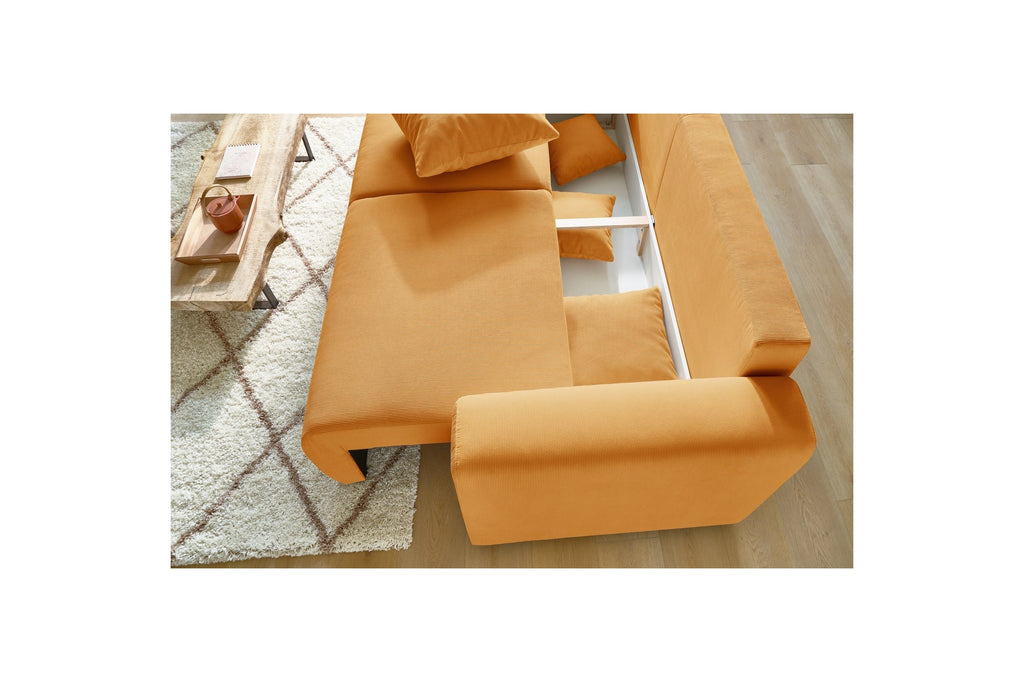 ENVY straight sofa bed with storage in corduroy - BOBOCHIC - The Bradery