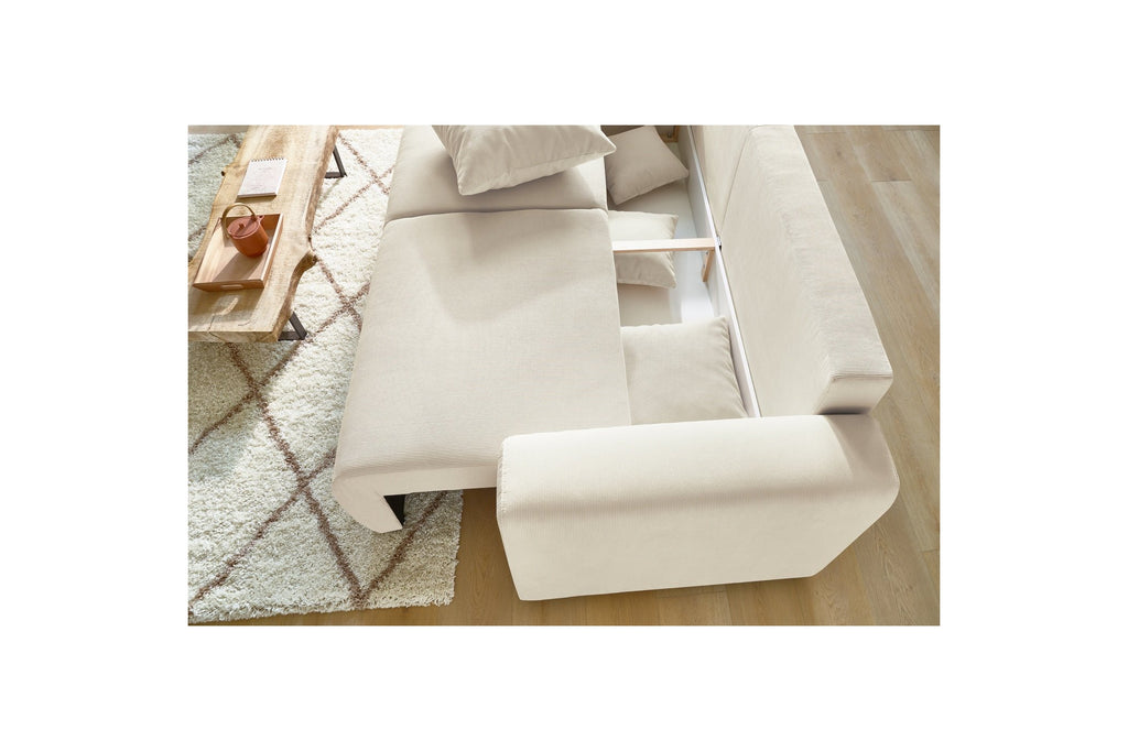ENVY straight sofa bed with storage in corduroy - BOBOCHIC - The Bradery