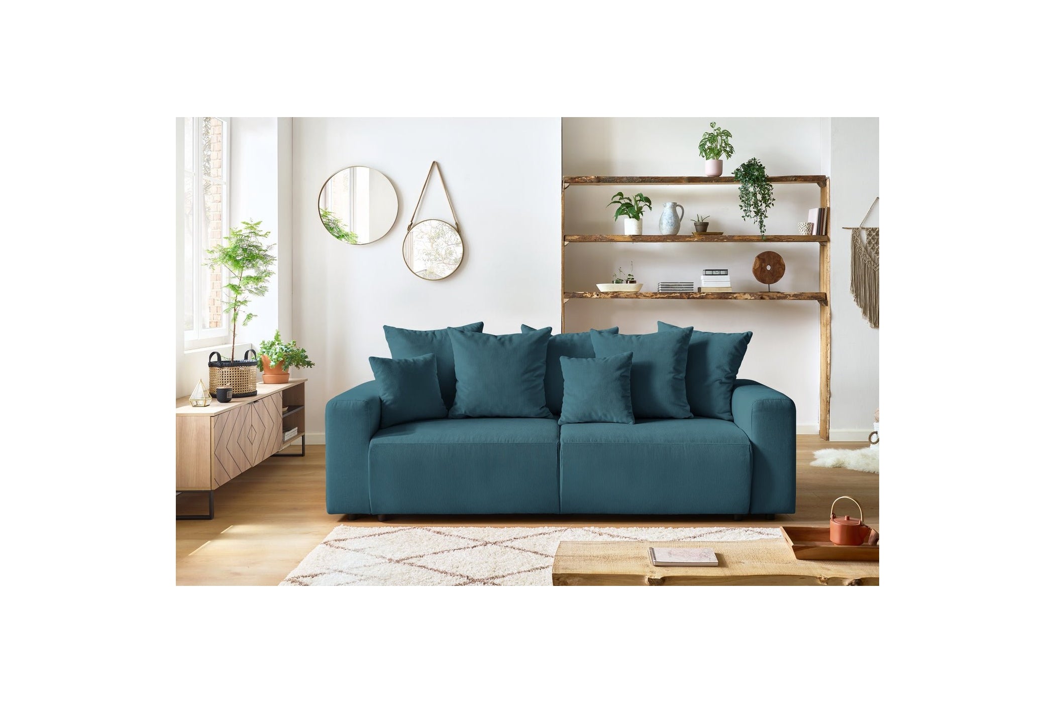 ENVY straight sofa bed with storage in corduroy - BOBOCHIC - The Bradery