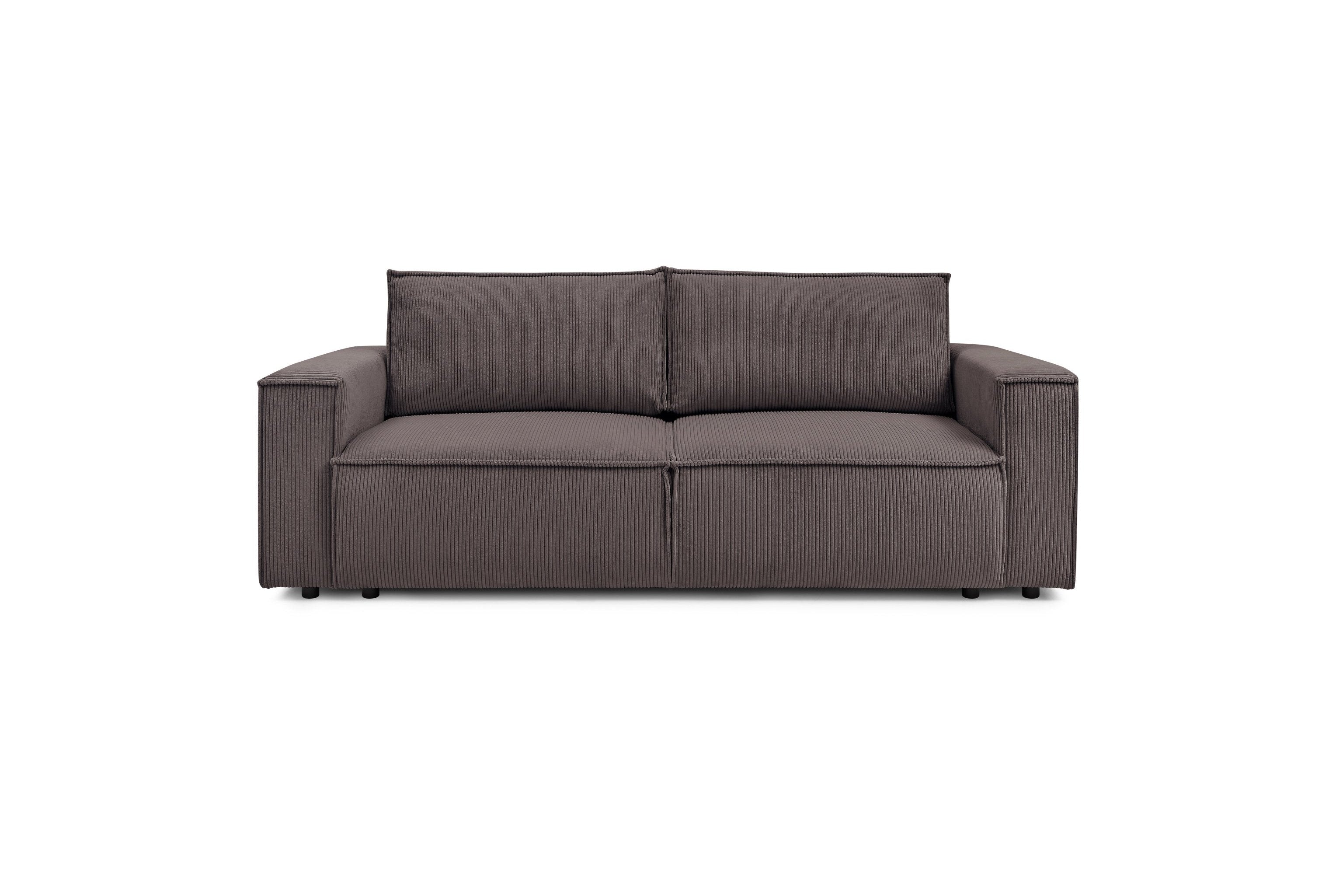 NIHAD fixed 3-seater straight sofa in corduroy - BOBOCHIC - The Bradery
