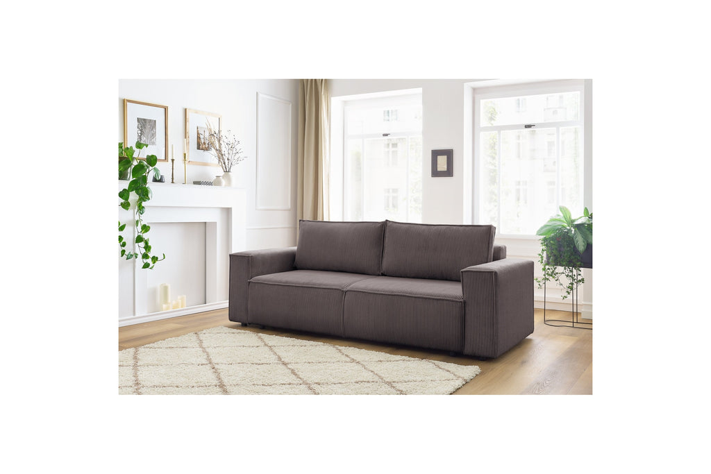 NIHAD fixed 3-seater straight sofa in corduroy - BOBOCHIC - The Bradery