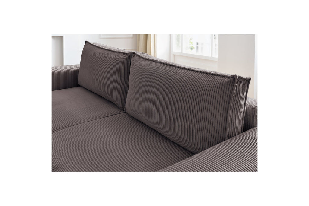 NIHAD fixed 3-seater straight sofa in corduroy - BOBOCHIC - The Bradery