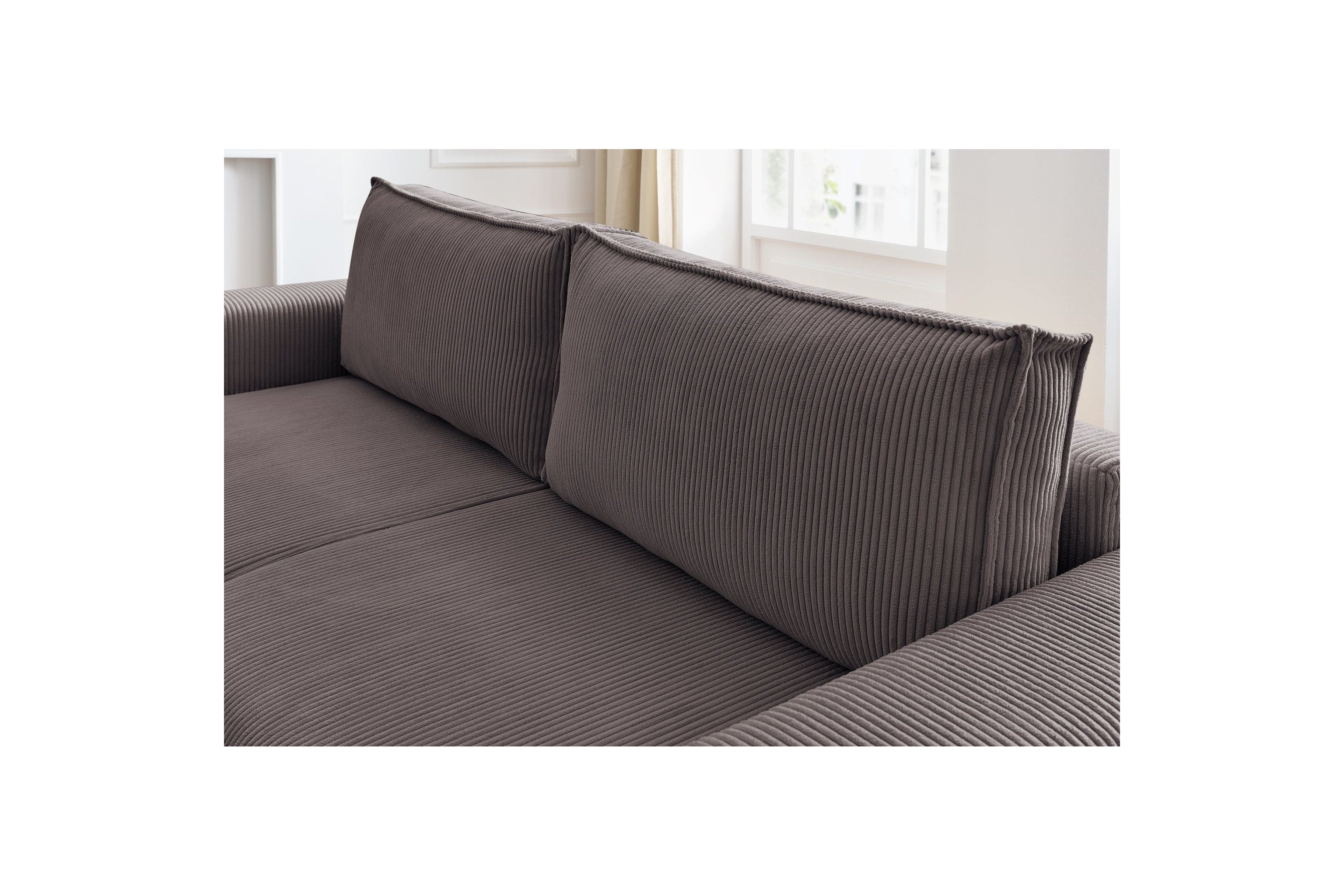 NIHAD fixed 3-seater straight sofa in corduroy - BOBOCHIC - The Bradery