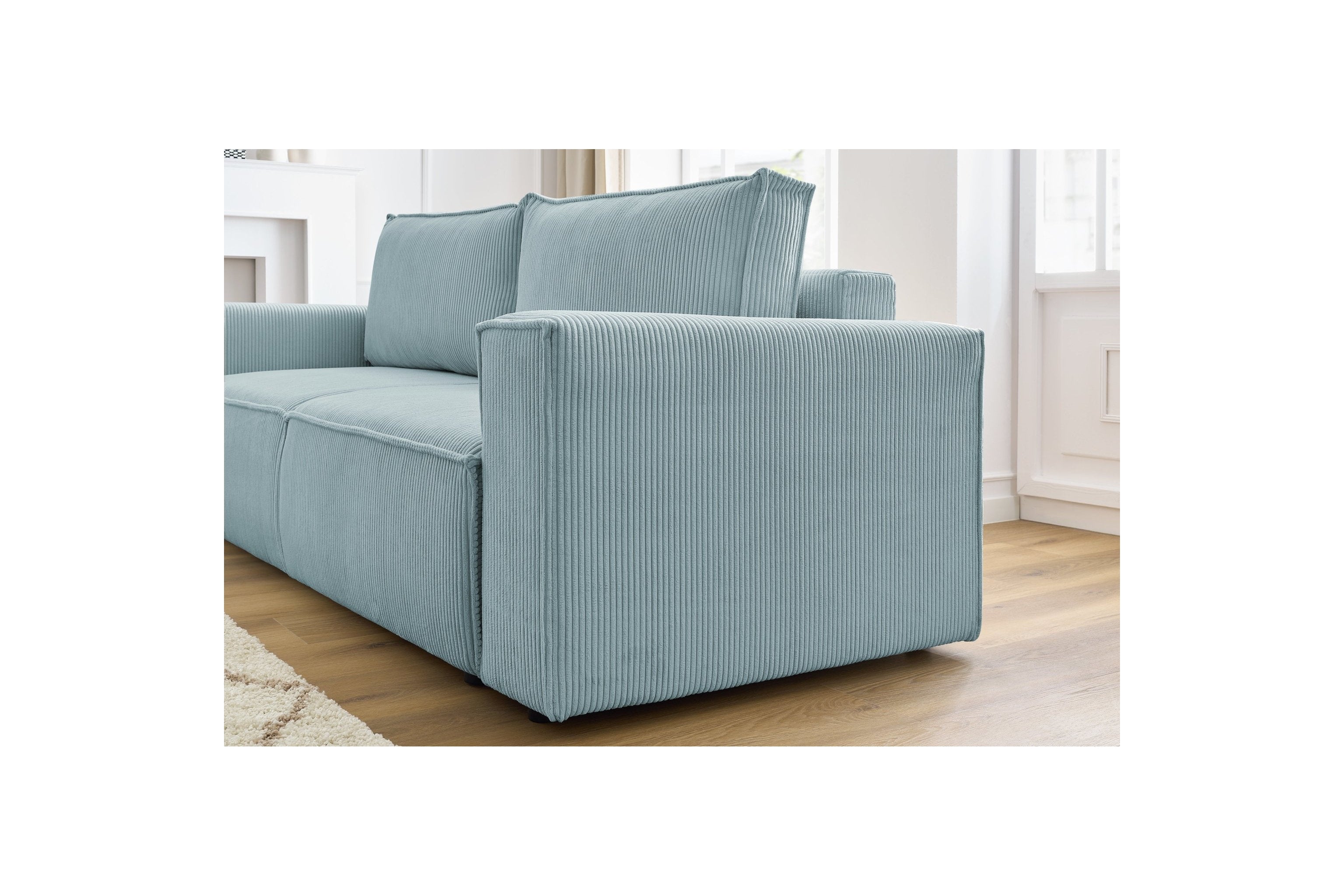 NIHAD fixed 3-seater straight sofa in corduroy - BOBOCHIC - The Bradery