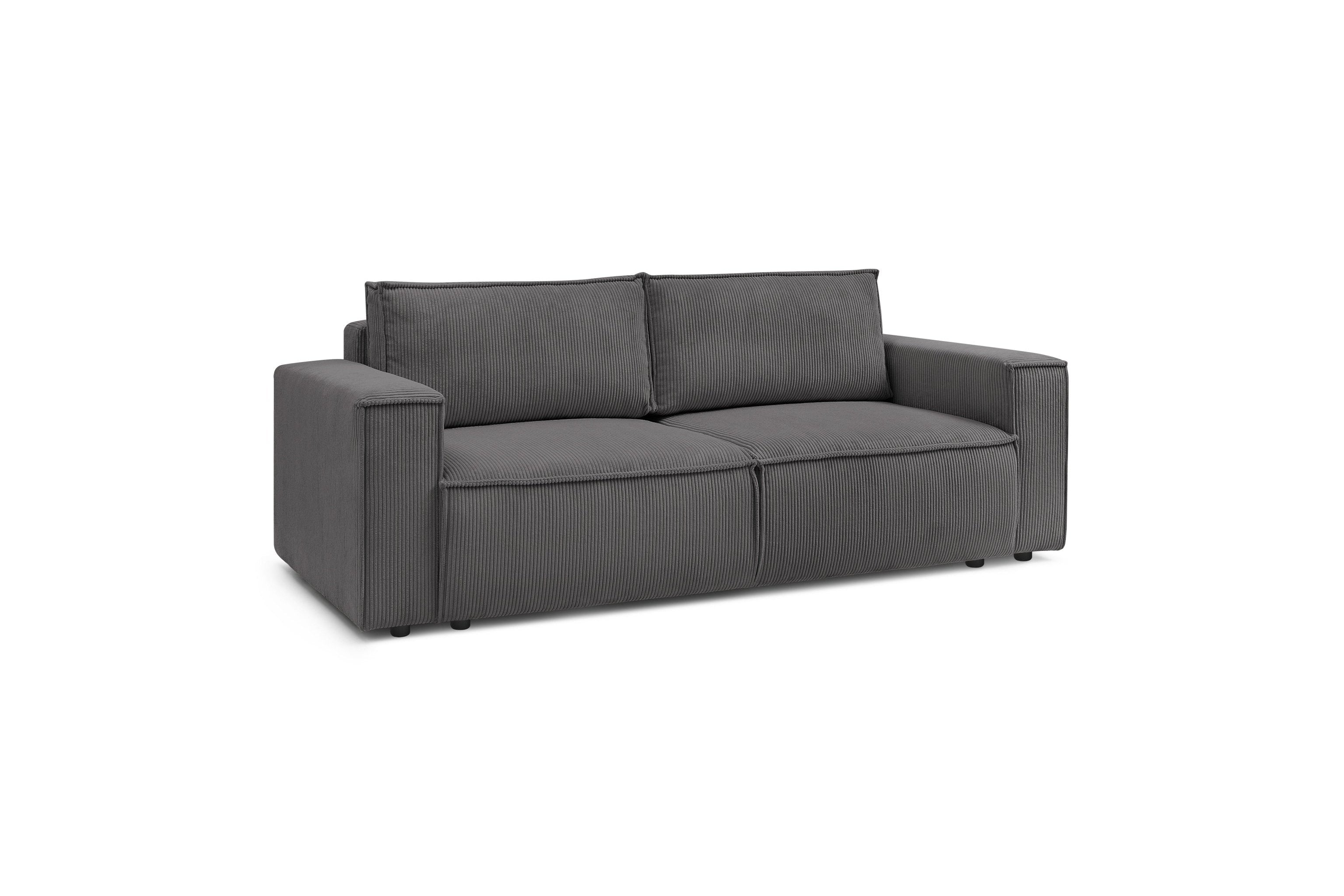 NIHAD fixed 3-seater straight sofa in corduroy - BOBOCHIC - The Bradery