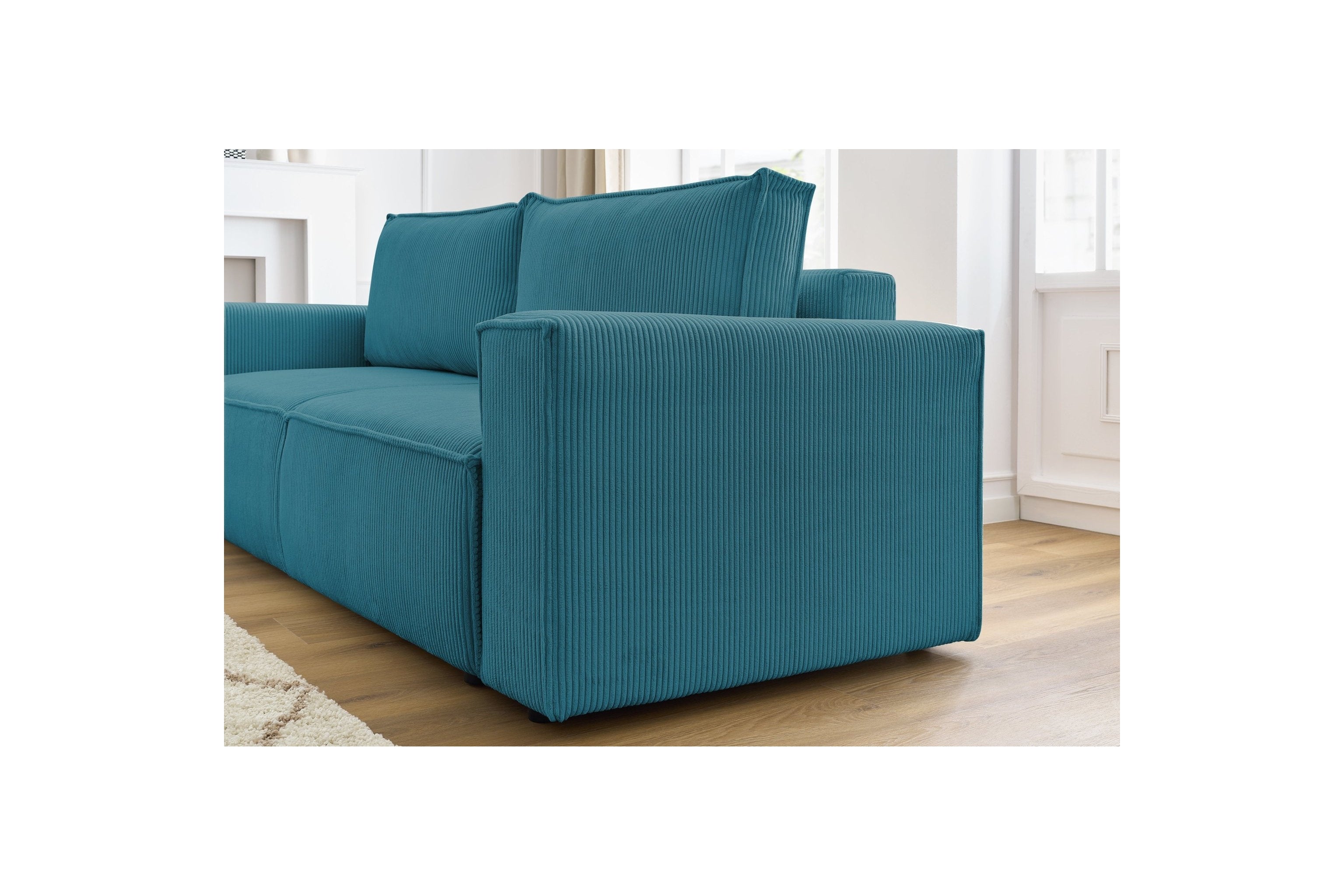 NIHAD fixed 3-seater straight sofa in corduroy - BOBOCHIC - The Bradery