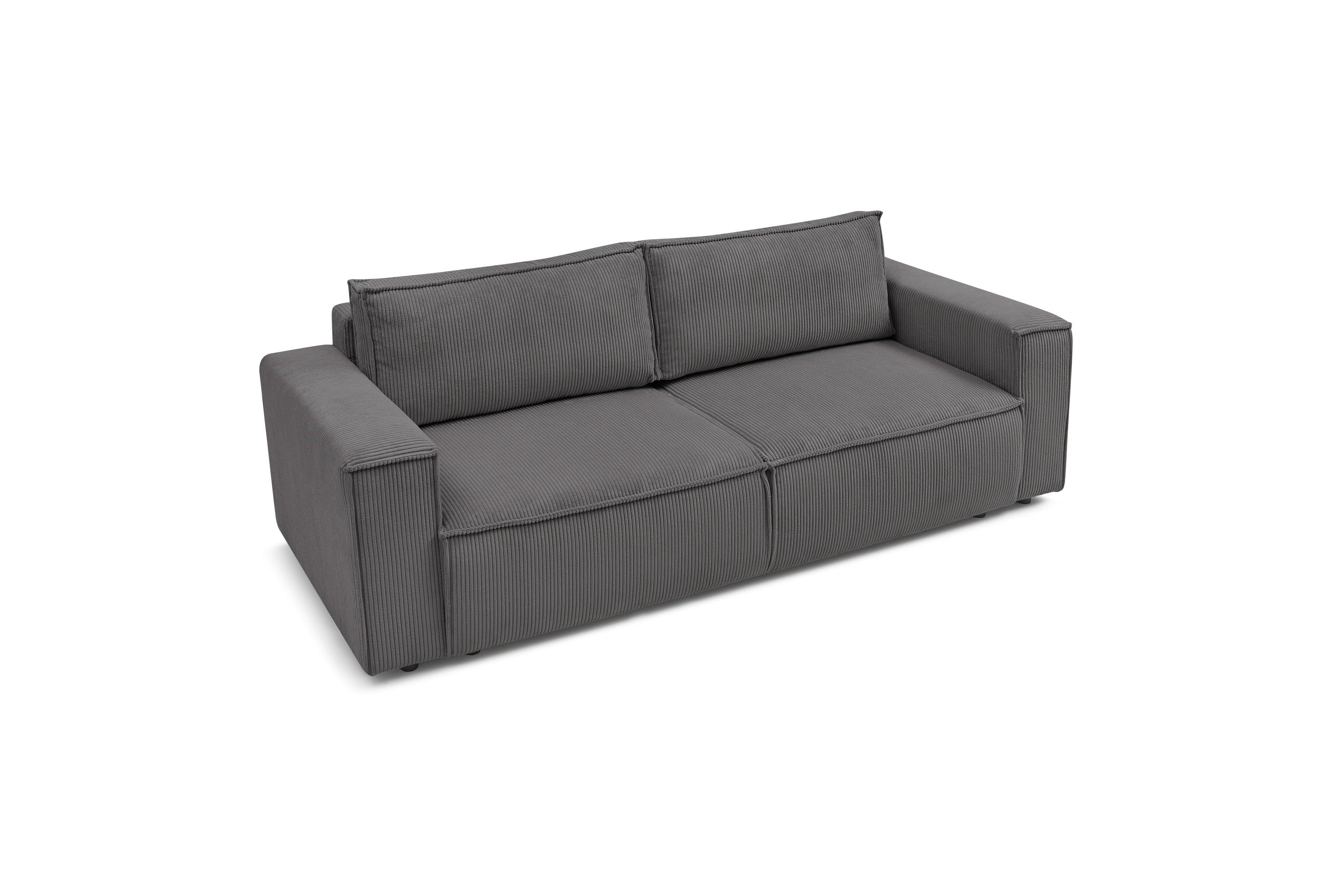 NIHAD fixed 3-seater straight sofa in corduroy - BOBOCHIC - The Bradery