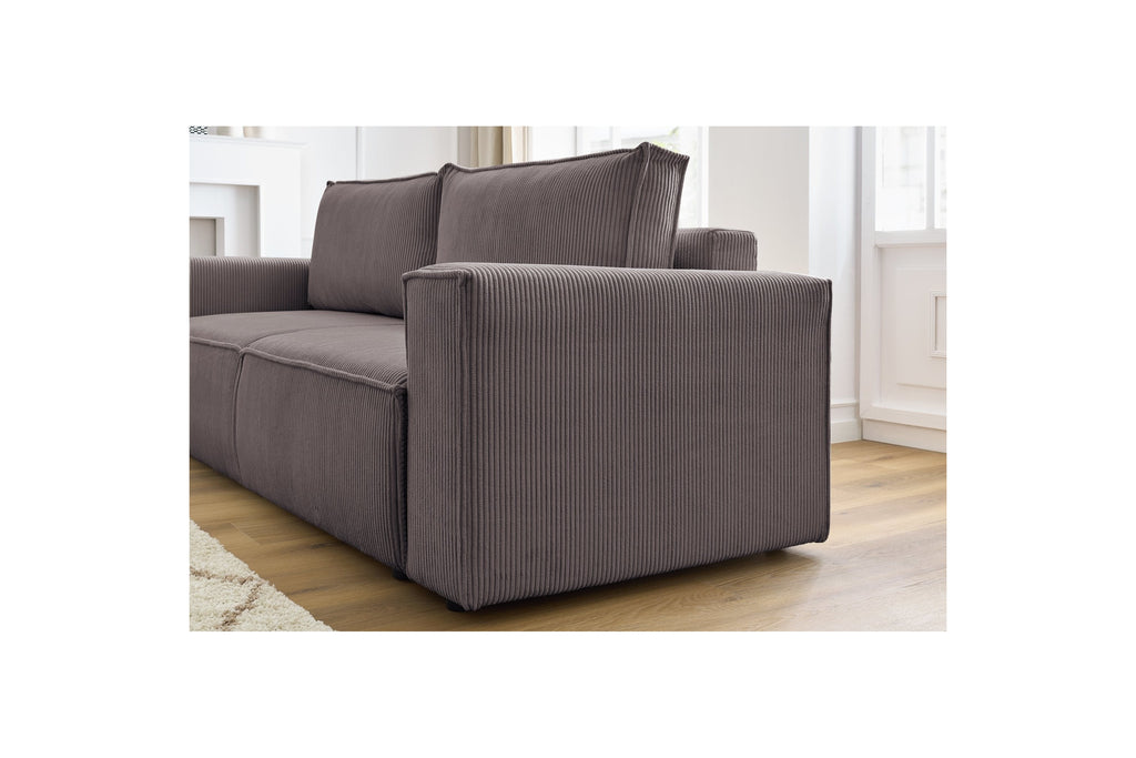 NIHAD fixed 3-seater straight sofa in corduroy - BOBOCHIC - The Bradery