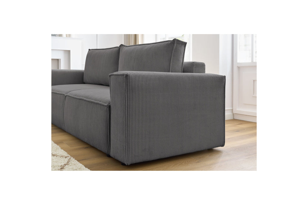 NIHAD fixed 3-seater straight sofa in corduroy - BOBOCHIC - The Bradery