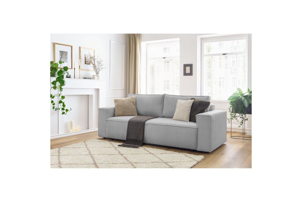 NIHAD fixed 3-seater straight sofa in corduroy - BOBOCHIC - The Bradery
