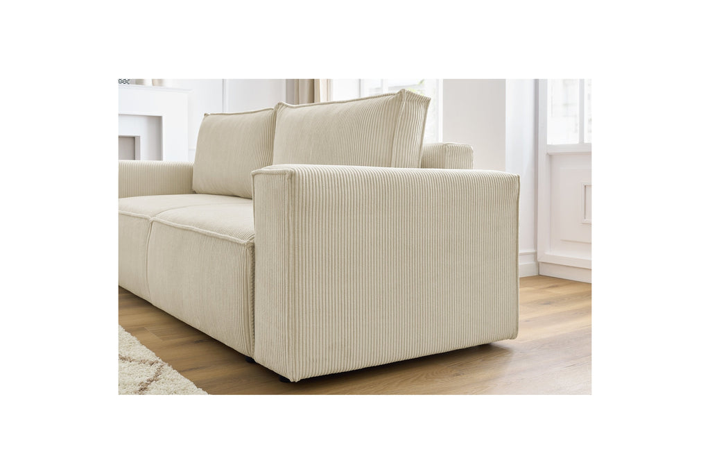NIHAD fixed 3-seater straight sofa in corduroy - BOBOCHIC - The Bradery