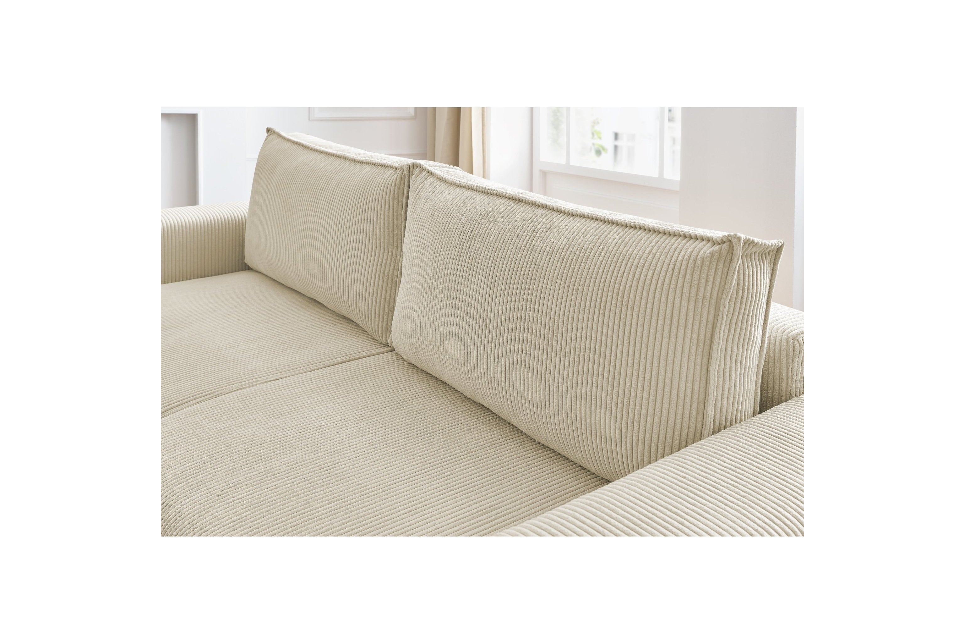 NIHAD fixed 3-seater straight sofa in corduroy - BOBOCHIC - The Bradery