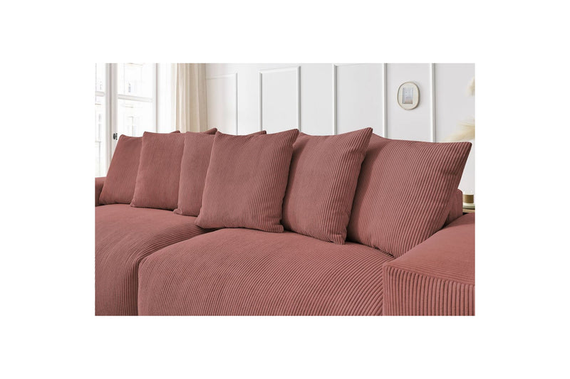 Ultra-soft VOLTAIRE 4-seater upright sofa in corduroy - BOBOCHIC - The Bradery