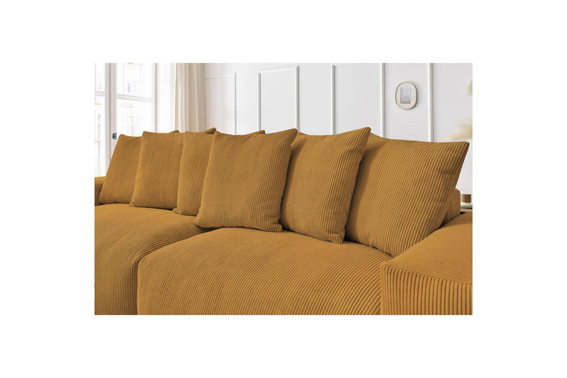 Ultra-soft VOLTAIRE 4-seater upright sofa in corduroy - BOBOCHIC - The Bradery