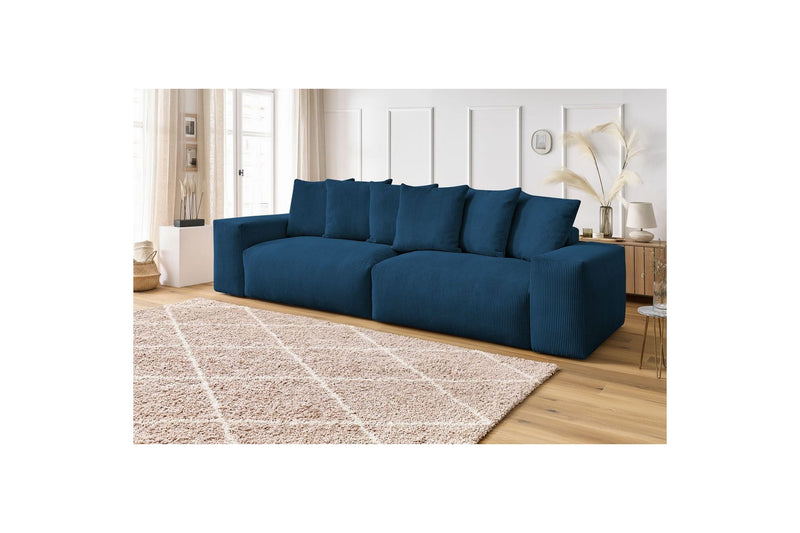 Ultra-soft VOLTAIRE 4-seater upright sofa in corduroy - BOBOCHIC - The Bradery