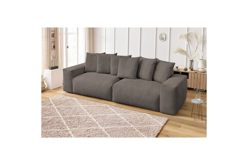 Ultra-soft VOLTAIRE 4-seater upright sofa in corduroy - BOBOCHIC - The Bradery