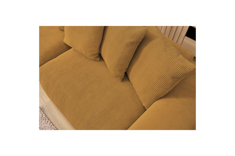 Ultra-soft VOLTAIRE 4-seater upright sofa in corduroy - BOBOCHIC - The Bradery