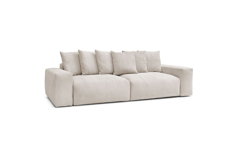 Ultra-soft VOLTAIRE 4-seater upright sofa in corduroy - BOBOCHIC - The Bradery