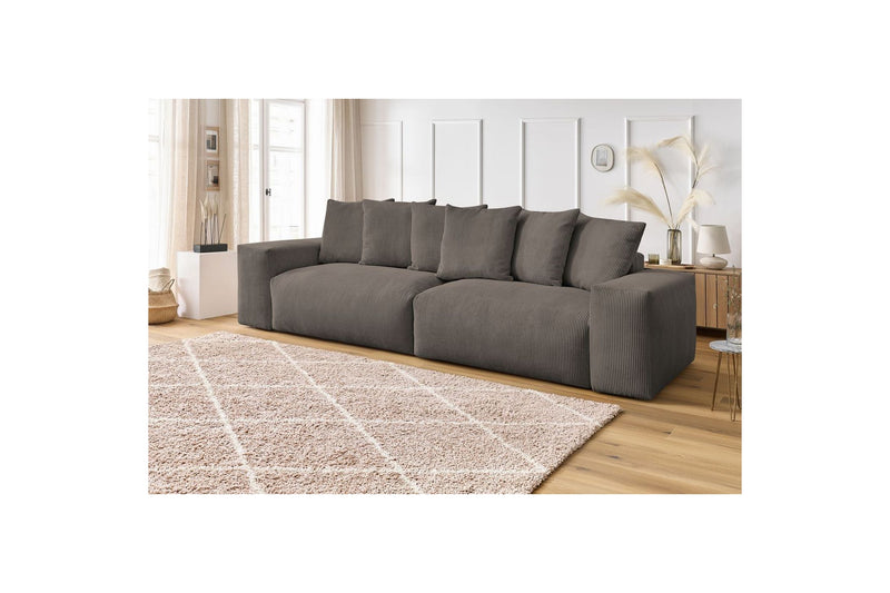 Ultra-soft VOLTAIRE 4-seater upright sofa in corduroy - BOBOCHIC - The Bradery