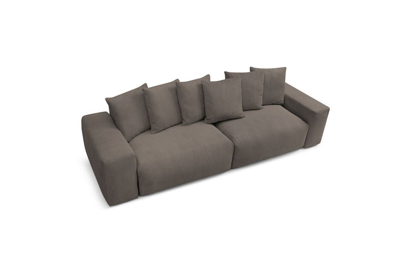 Ultra-soft VOLTAIRE 4-seater upright sofa in corduroy - BOBOCHIC - The Bradery