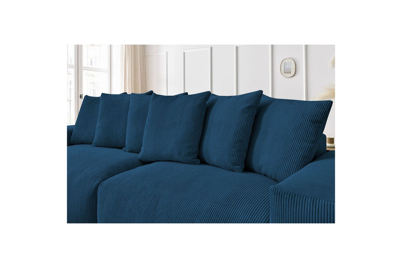 Ultra-soft VOLTAIRE 4-seater upright sofa in corduroy - BOBOCHIC - The Bradery