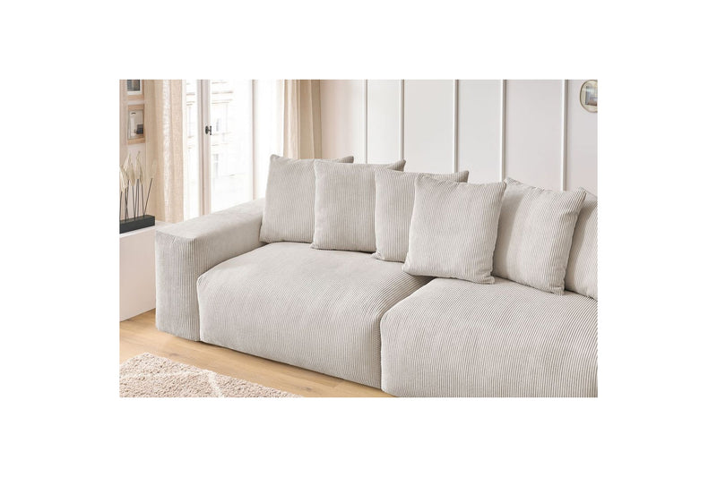 Ultra-soft VOLTAIRE 4-seater upright sofa in corduroy - BOBOCHIC - The Bradery