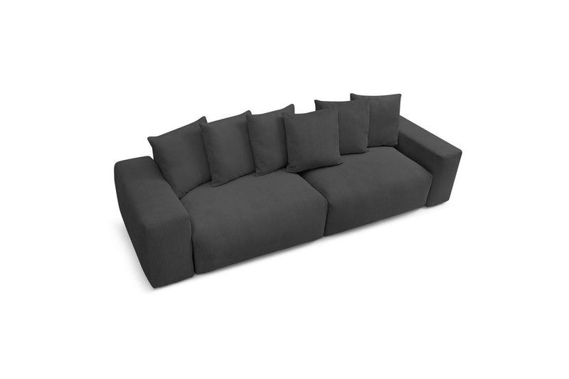 Ultra-soft VOLTAIRE 4-seater upright sofa in corduroy - BOBOCHIC - The Bradery