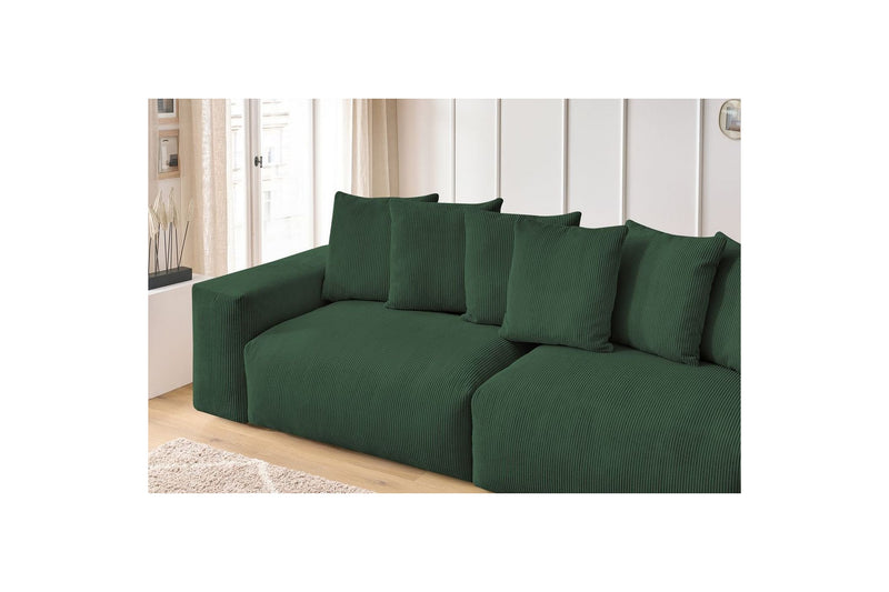 Ultra-soft VOLTAIRE 4-seater upright sofa in corduroy - BOBOCHIC - The Bradery