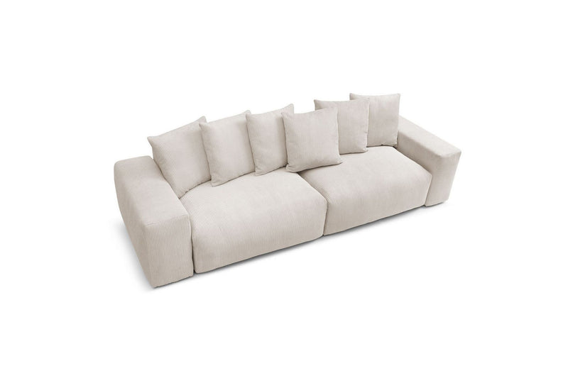 Ultra-soft VOLTAIRE 4-seater upright sofa in corduroy - BOBOCHIC - The Bradery