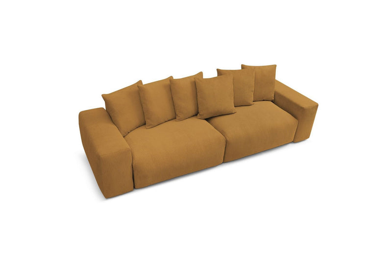 Ultra-soft VOLTAIRE 4-seater upright sofa in corduroy - BOBOCHIC - The Bradery