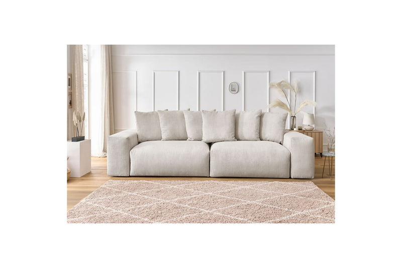 Ultra-soft VOLTAIRE 4-seater upright sofa in corduroy - BOBOCHIC - The Bradery