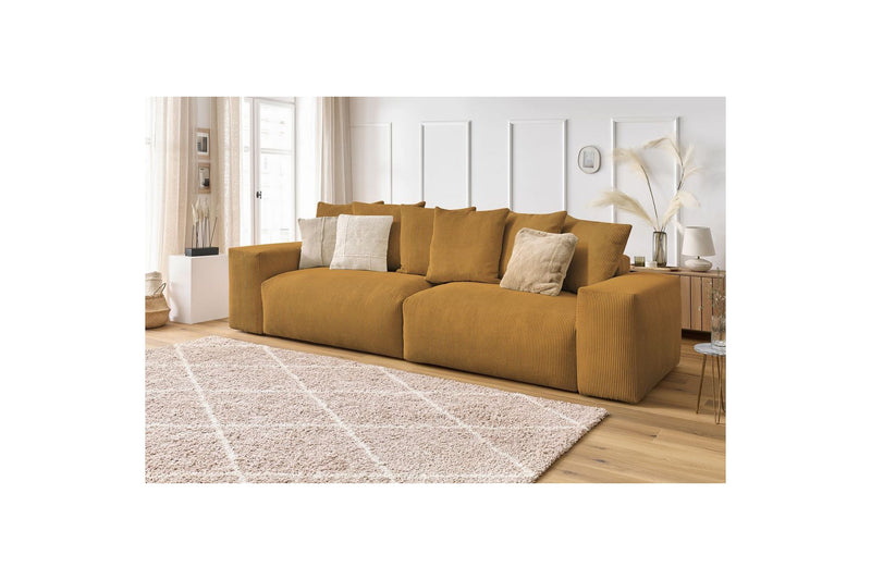 Ultra-soft VOLTAIRE 4-seater upright sofa in corduroy - BOBOCHIC - The Bradery